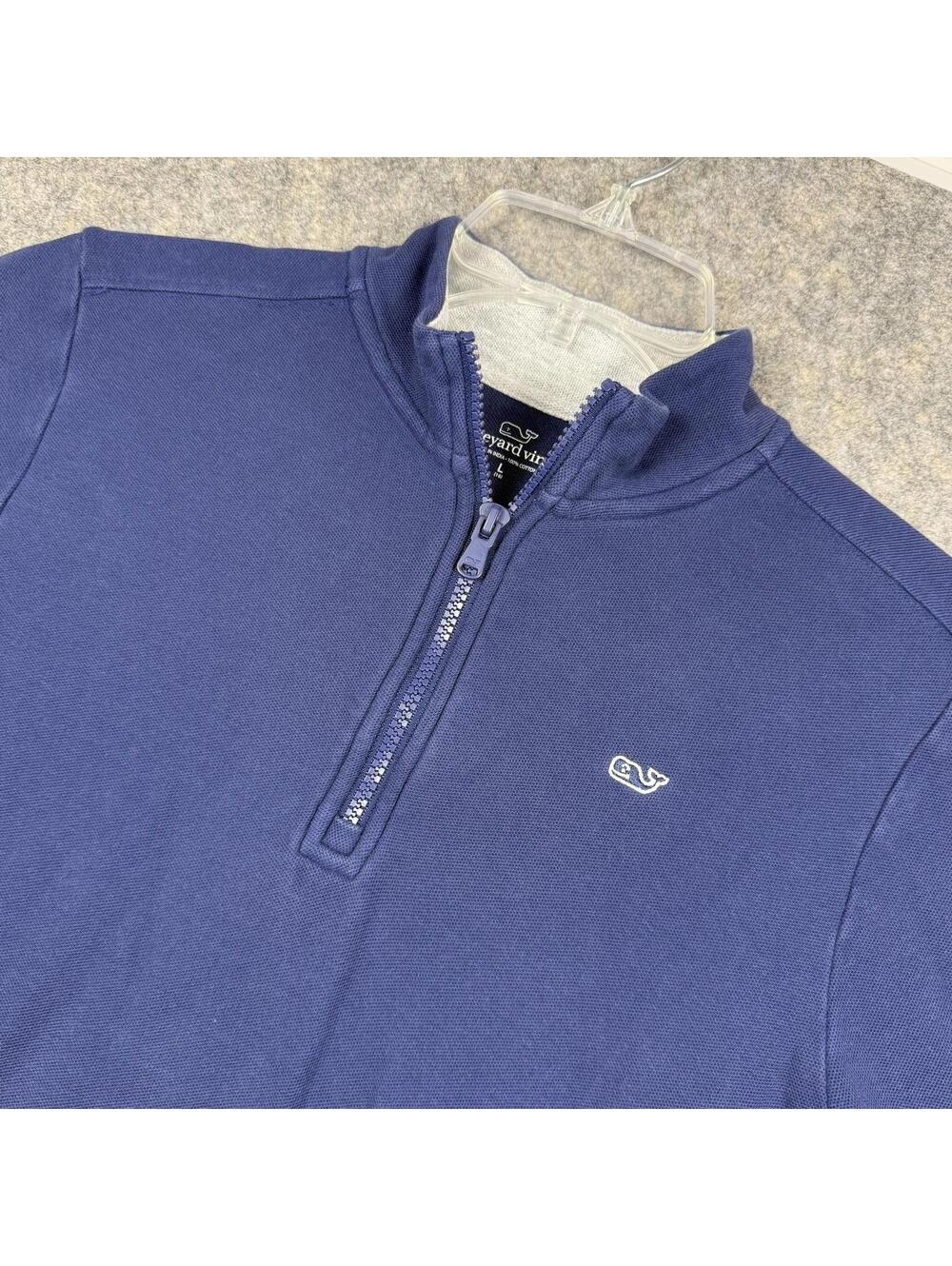 Vineyard Vines Boy’s 1/4 Zip Pullover Navy Blue Size Large 16 EUC 616